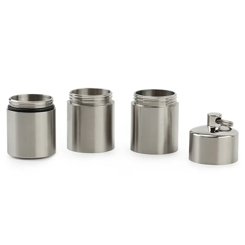 Big Portable Titanium Seals Waterproof Canister Bottle EDC Tool