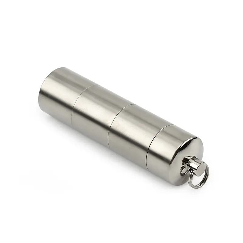 Big Portable Titanium Seals Waterproof Canister Bottle EDC Tool