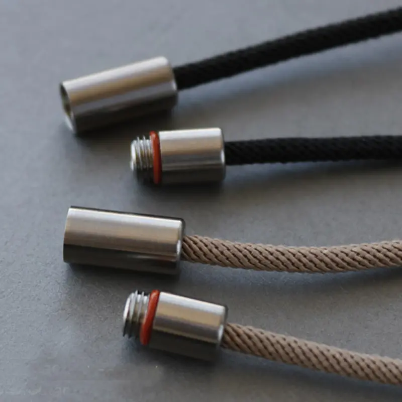 Titanium Paracord Rope DIY Pendant Connection Outdoor EDC DIY Rope Buckle Connect Button Titanium Alloy Knife Beads