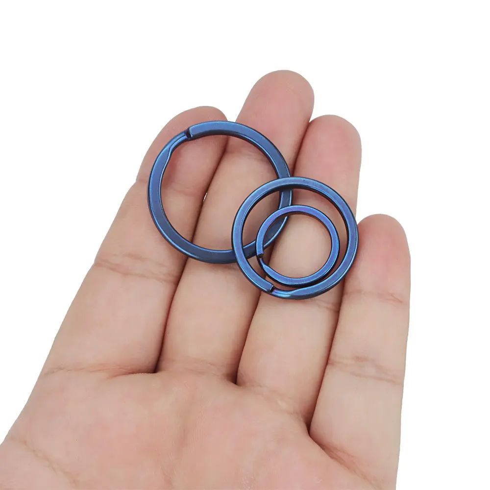 1pc Titanium Keyring 20mm/30mm/35mm Titanium Alloy Keyring EDC Outdoor Small Tool Keychain Accessories
