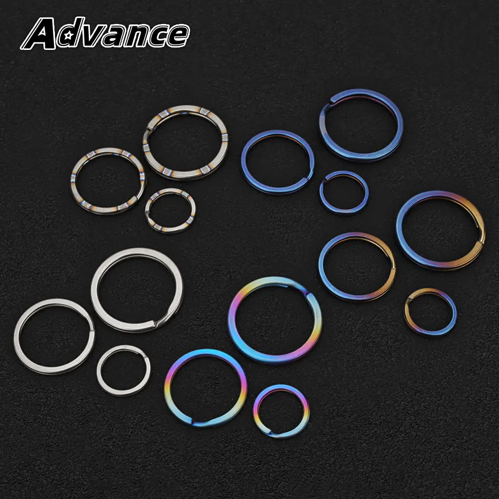 1pc Titanium Keyring 20mm/30mm/35mm Titanium Alloy Keyring EDC Outdoor Small Tool Keychain Accessories