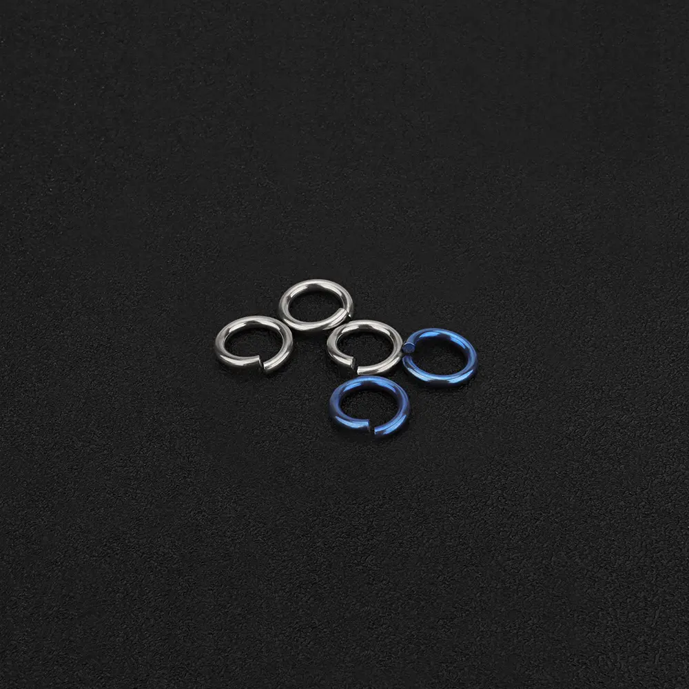 10pcs Titanium Ring Open Keyring Chain Accessories Outdoor Tool Keychain