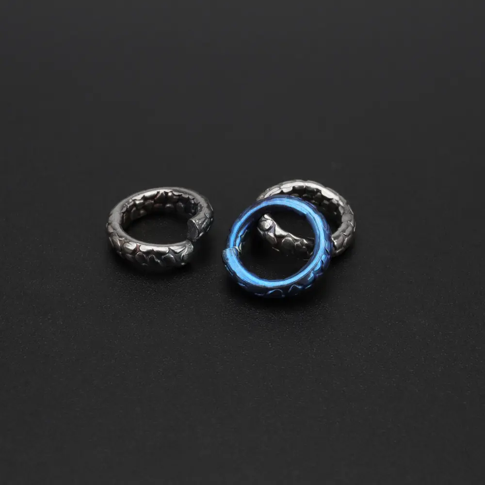 Open Style Titanium Ring Keyring DIY Pendant Chain Accessories Outdoor Tool