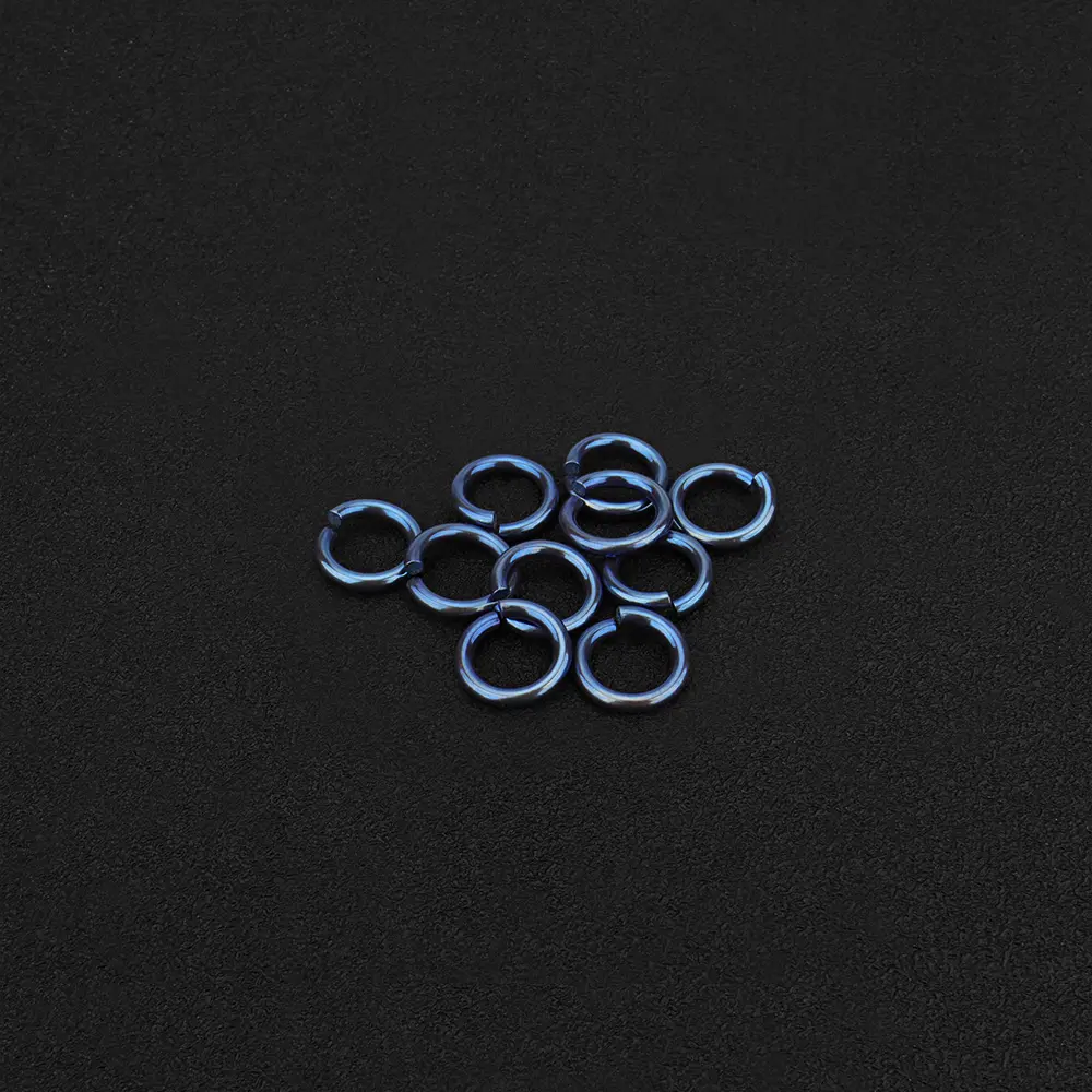10pcs Titanium Ring Open Keyring Chain Accessories Outdoor Tool Keychain