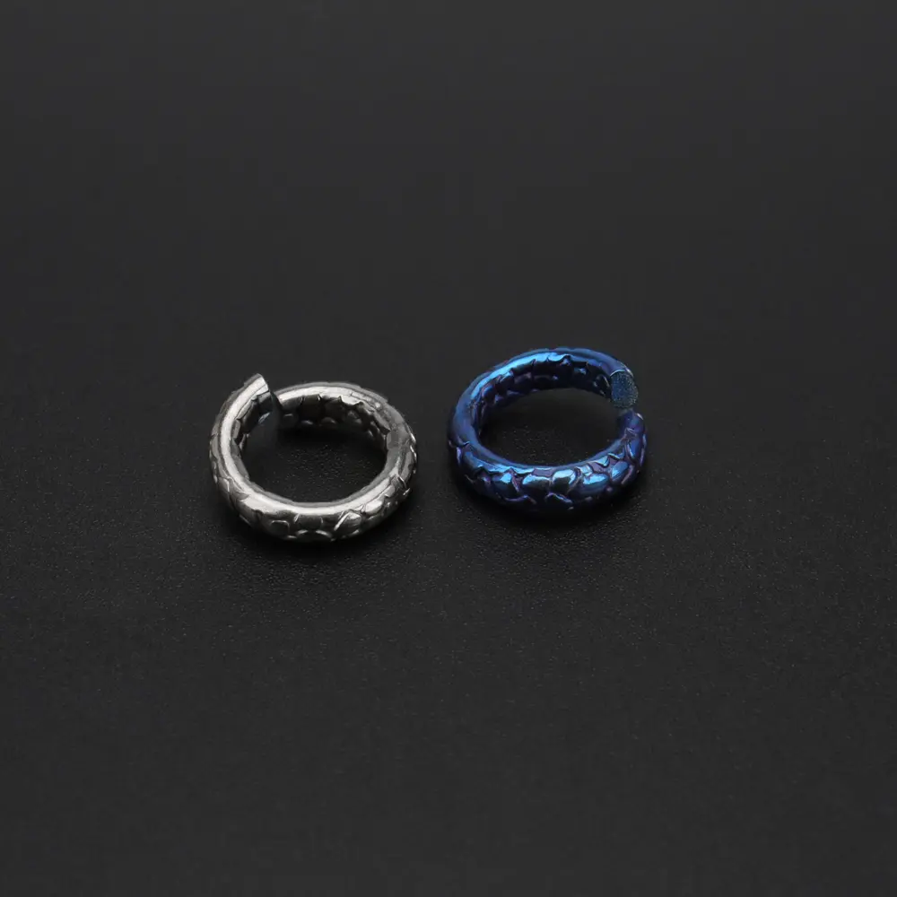 Open Style Titanium Ring Keyring DIY Pendant Chain Accessories Outdoor Tool