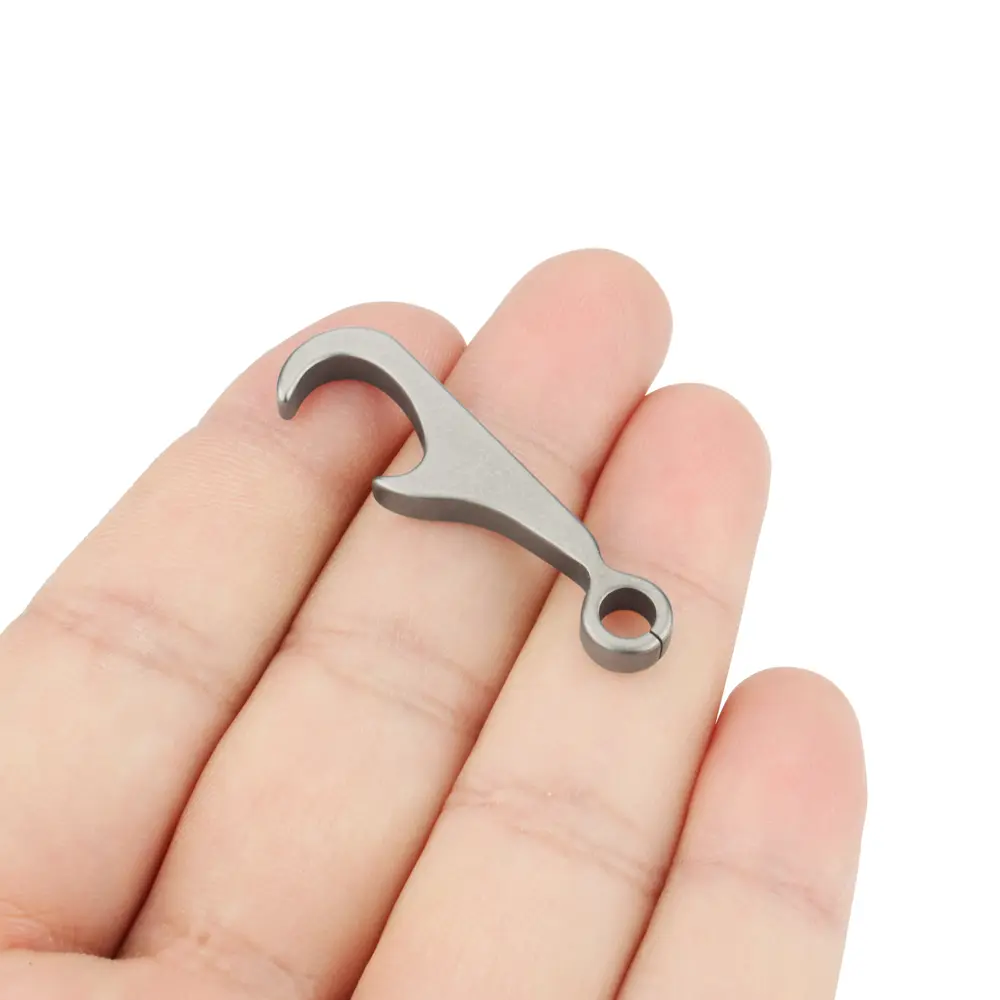 Titanium Alloy Bottle Opener Pocket Tool Outdoor EDC Small Bottle Opener Key Ring Accessories