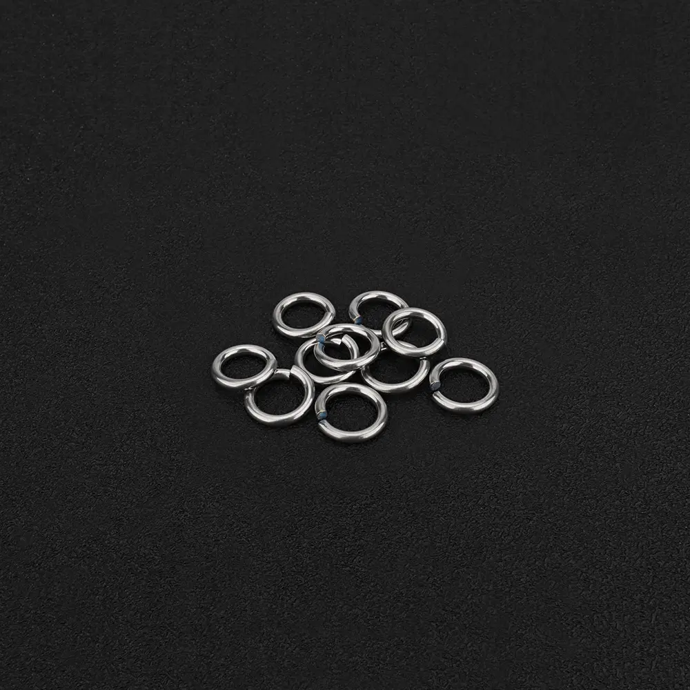 10pcs Titanium Ring Open Keyring Chain Accessories Outdoor Tool Keychain