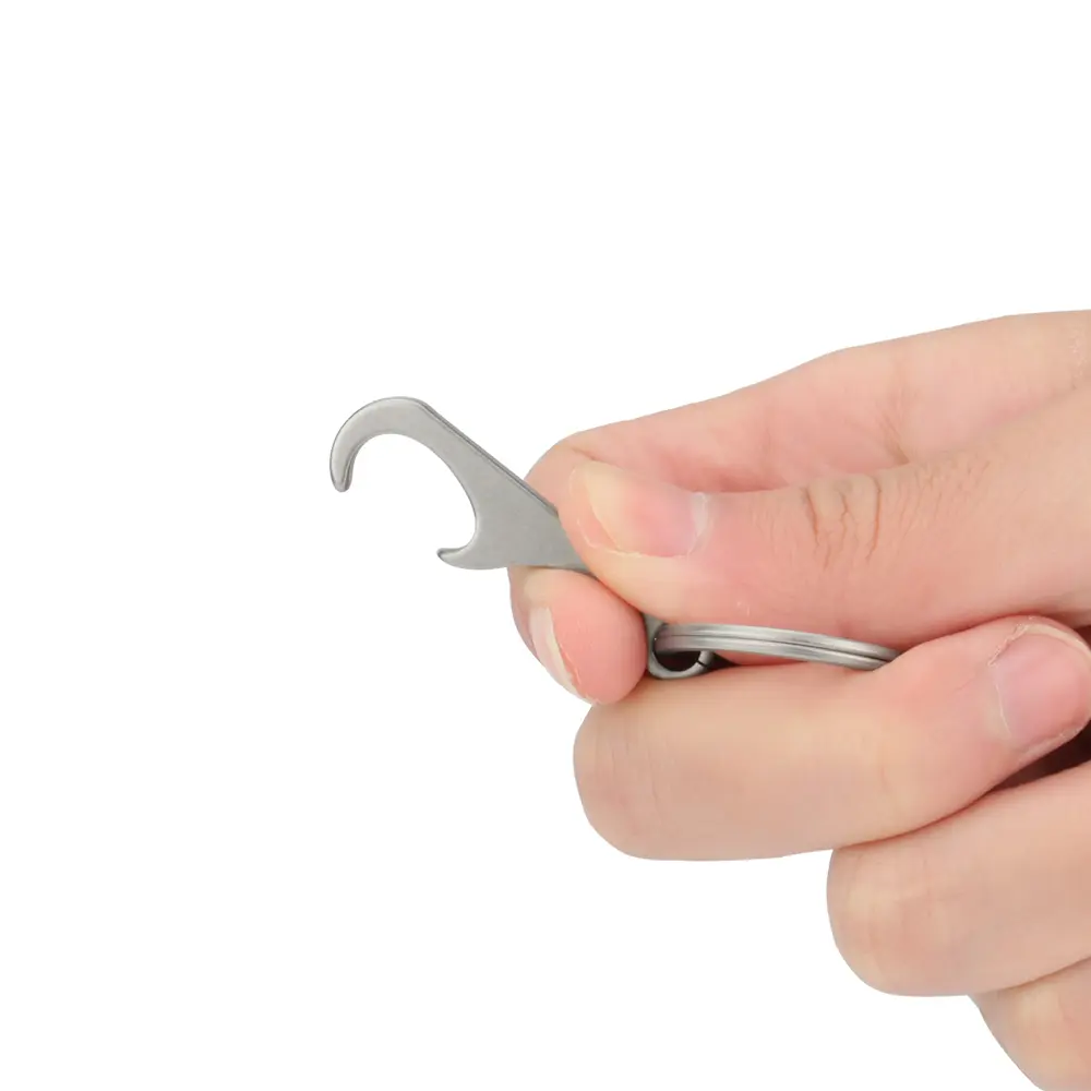 Titanium Alloy Bottle Opener Pocket Tool Outdoor EDC Small Bottle Opener Key Ring Accessories