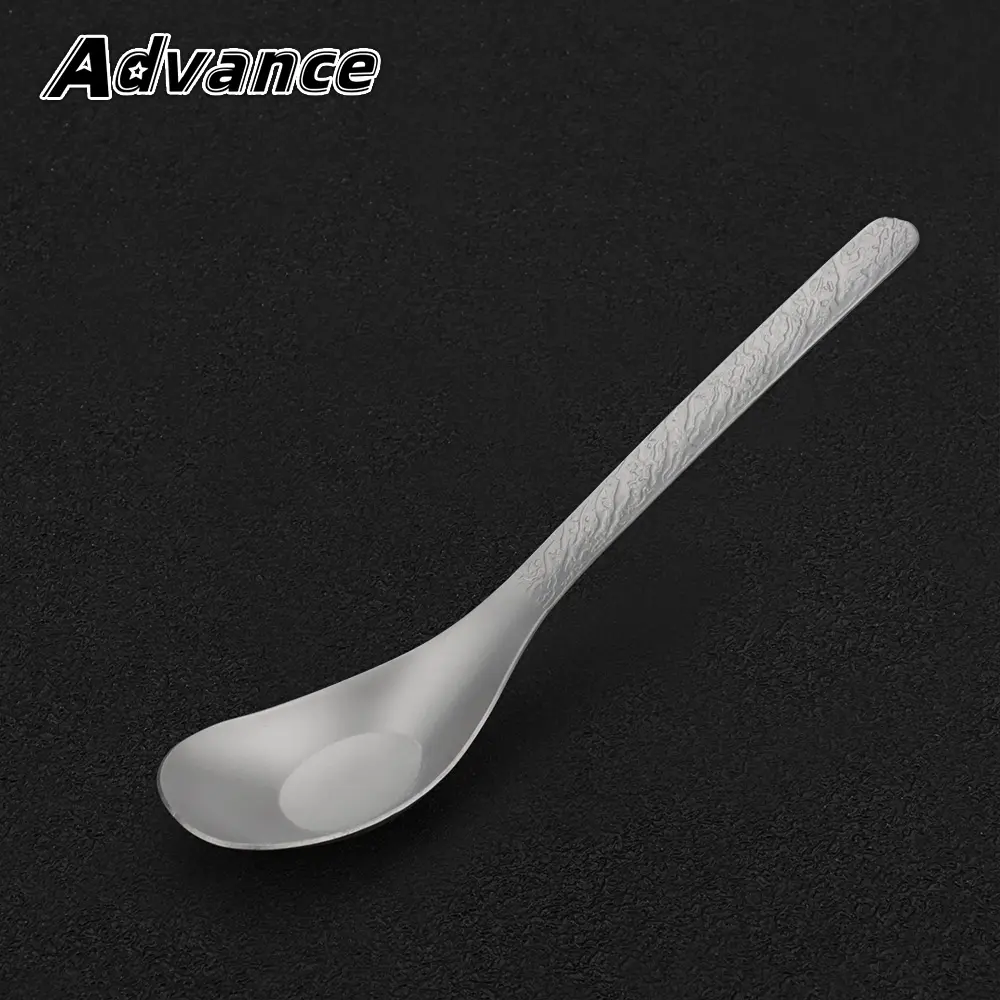 Thin Handle Titanium Alloy Drink Soup Spoon Outdoor Camping Home Spoon