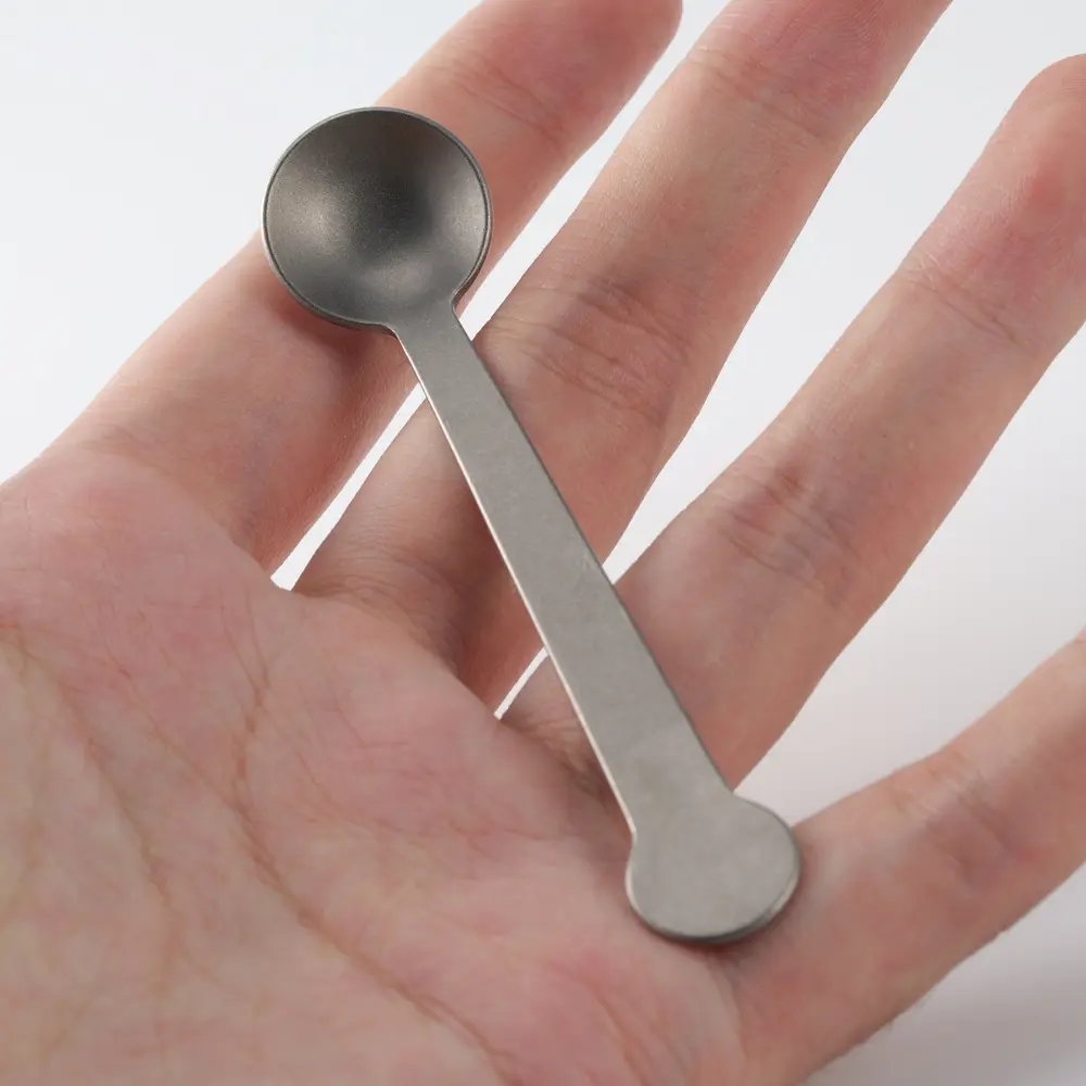 Cute Small Spoon Titanium Alloy Milk Dessert Spoon Outdoor Camping Coffee Tea Spoon