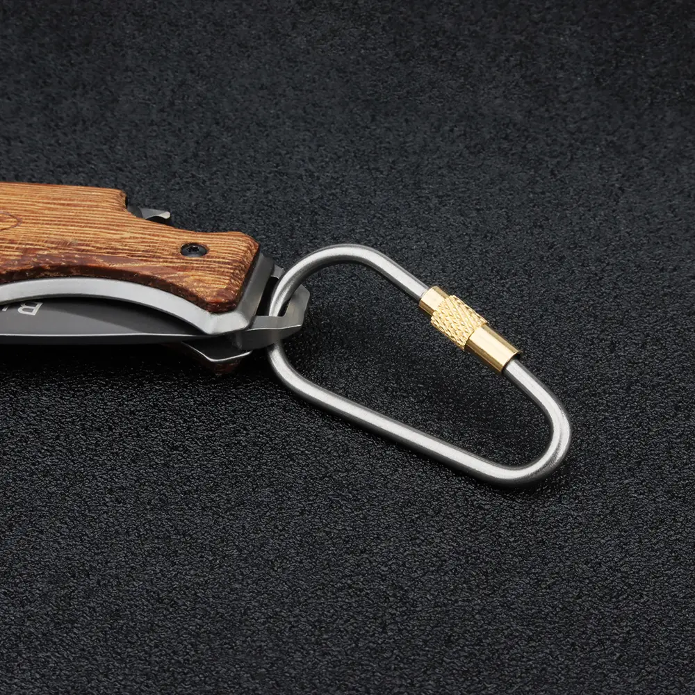 Titanium Alloy Backpack Hang Buckle Keychain Titanium Brass Buckles EDC Camping Outdoor Tool