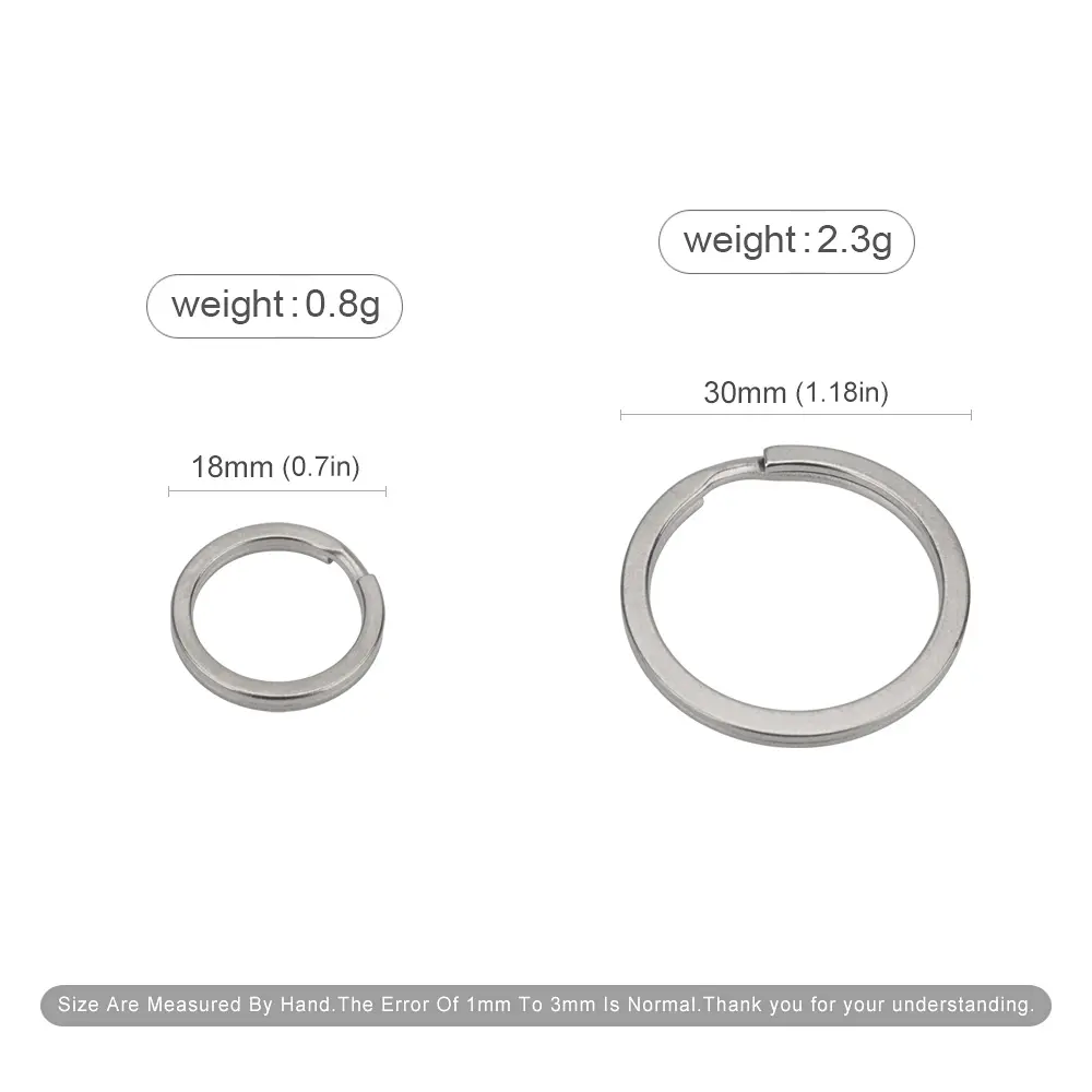 18mm/30mm Titanium Alloy Ring Keychain Car Keyring Outdoor Tool EDC Buckle