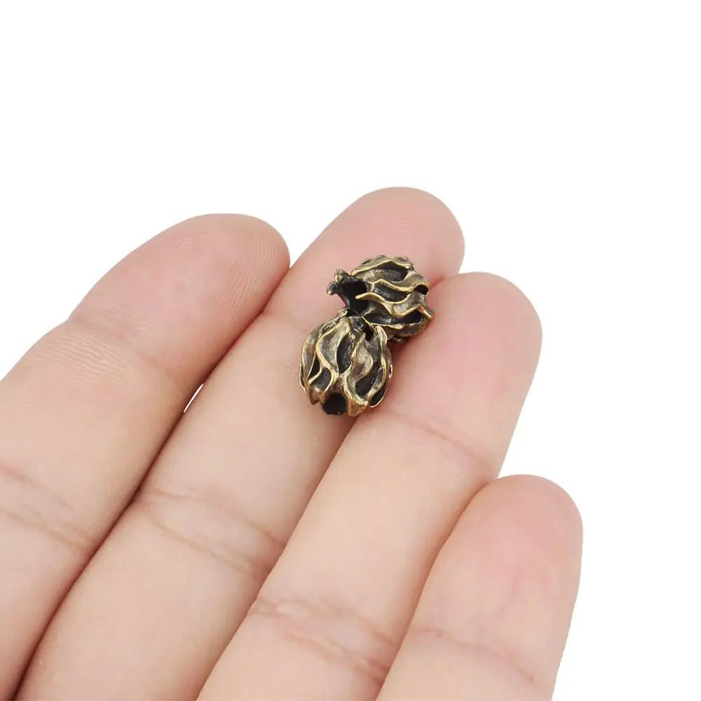 1pc Flame Brass Bead Little Flame Paracord Lanyard Pendant Rope Bead DIY