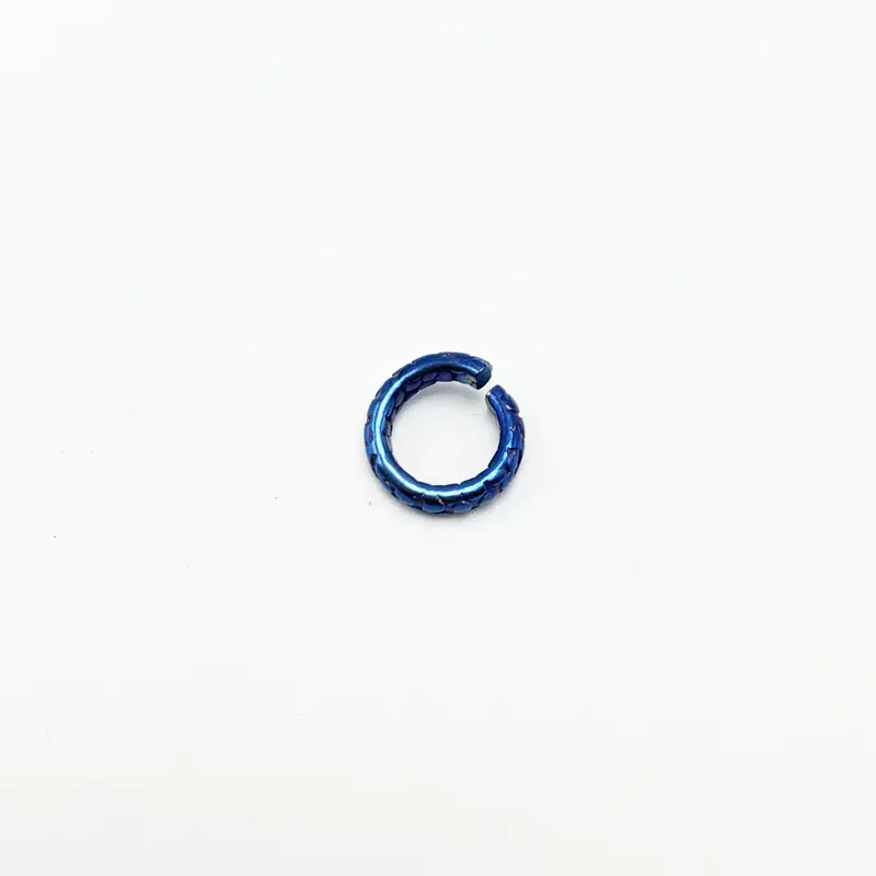 2pcs Titanium Ring Open Style Titanium Pattern Key Ring DIY Pendant Chain Accessories Outdoor Tool