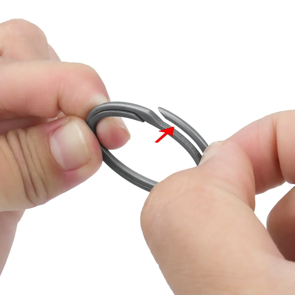 Multiple Styles Titanium Alloy Keyring Portable Keychain Buckle Accessories Outdoor EDC Tool