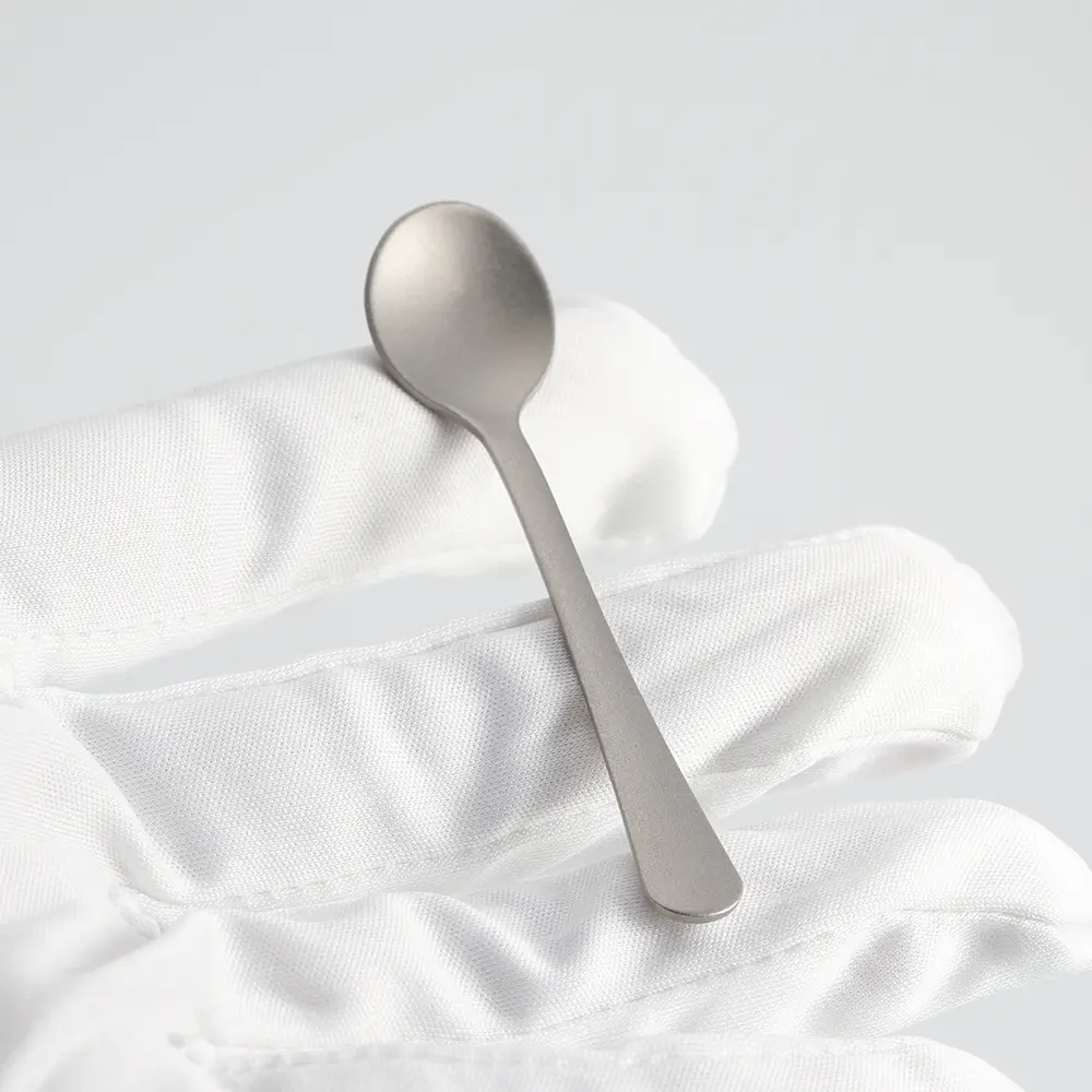 Mini Size Titanium Alloy Small Dessert Spoon Outdoor Camping Coffee Mixing Spoon