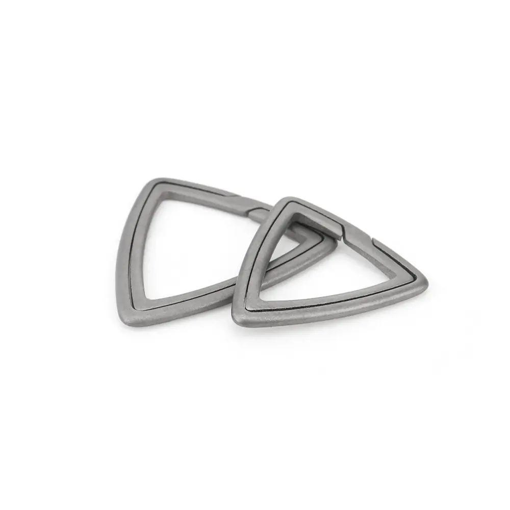 Pentagram Triangle Shape Titanium Alloy Keyring Portable Keychain Buckle Accessories Outdoor EDC Tool