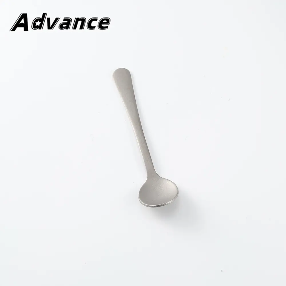 Mini Size Titanium Alloy Small Dessert Spoon Outdoor Camping Coffee Mixing Spoon