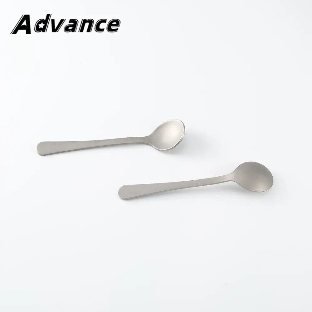 Mini Size Titanium Alloy Small Dessert Spoon Outdoor Camping Coffee Mixing Spoon