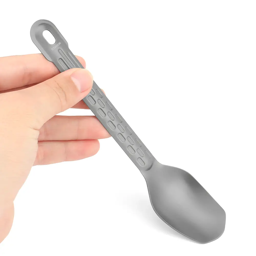 Dessert Salad Fork Spoon Titanium Tableware Picnic Utensils Spoon Fork Outdoor Travel Camping Supplies