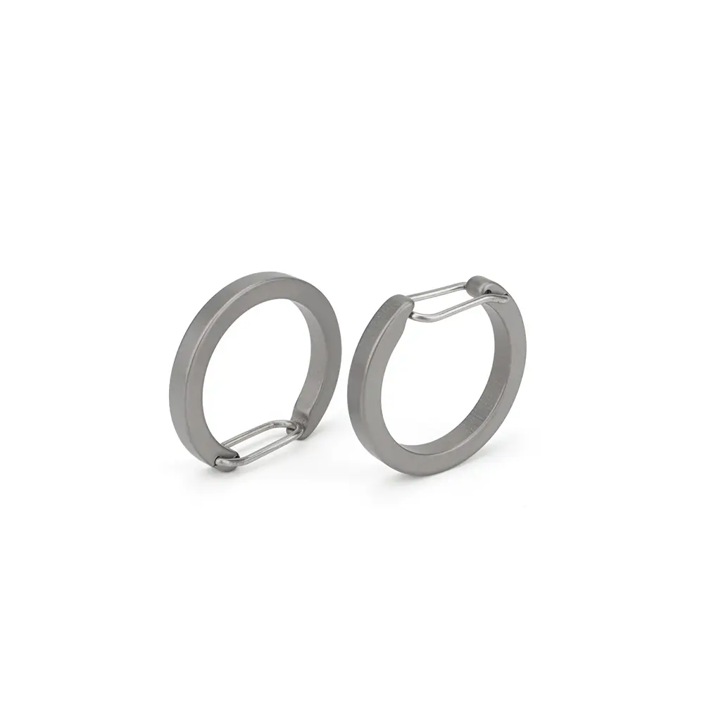 Titanium Alloy Round Simple Mini Carabiner Key Ring EDC Outdoor Small Tool Keyring Accessories