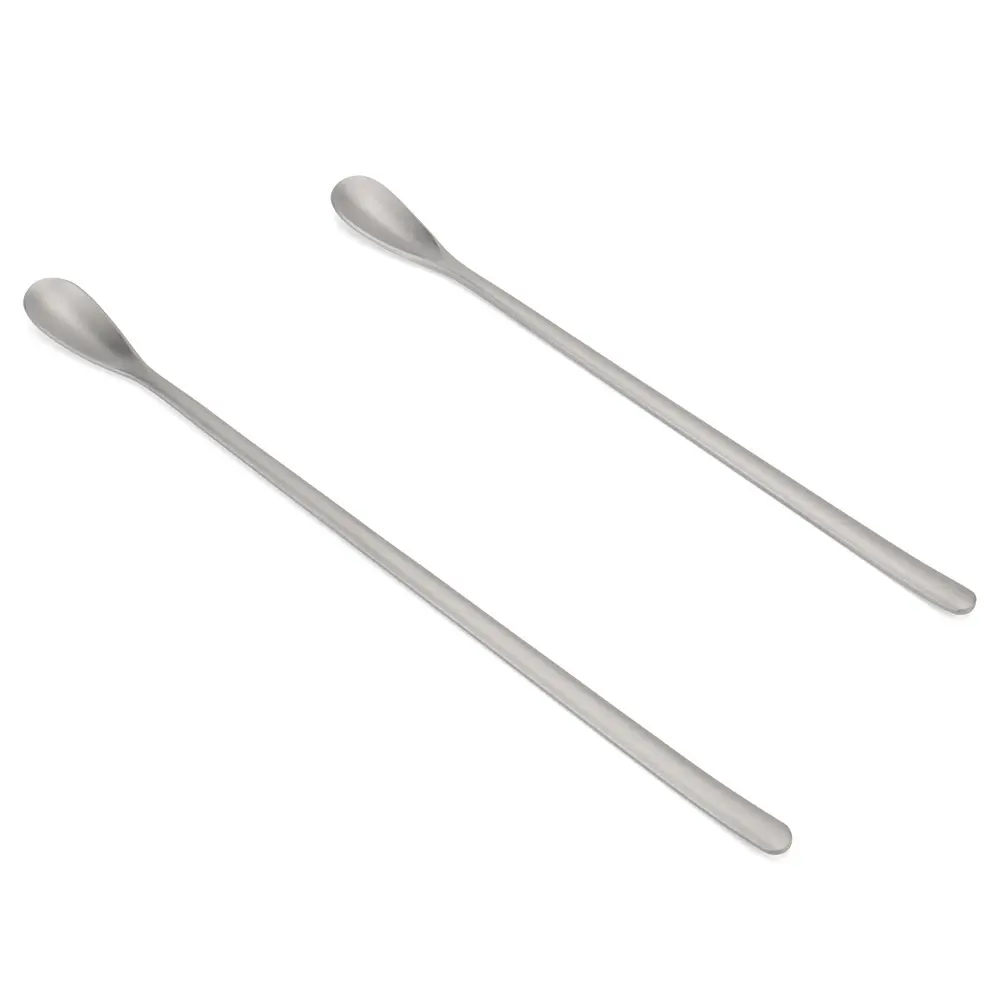 Titanium Alloy Spoon Long Handled Dessert Spoon Outdoor Camping Milk Tea Coffee Bar Mixing Spoon