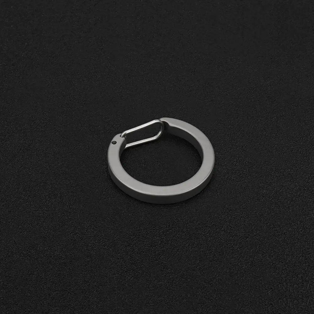 Titanium Alloy Round Simple Mini Carabiner Key Ring EDC Outdoor Small Tool Keyring Accessories