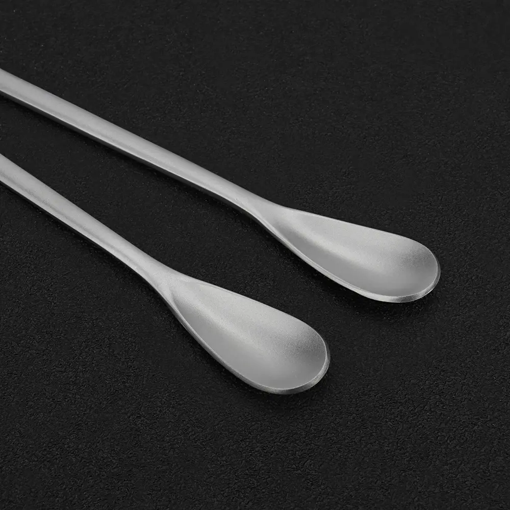 Titanium Alloy Spoon Long Handled Dessert Spoon Outdoor Camping Milk Tea Coffee Bar Mixing Spoon
