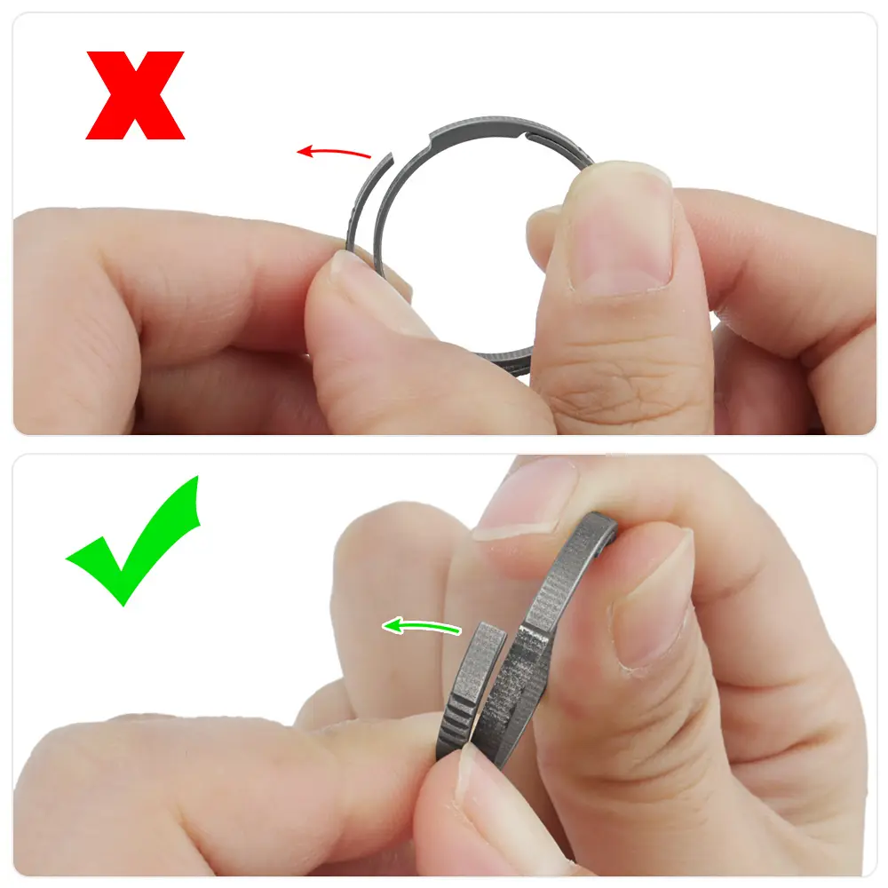 Circle Keyring Titanium Alloy Keychain Buckle EDC Outdoor Tool Accessories