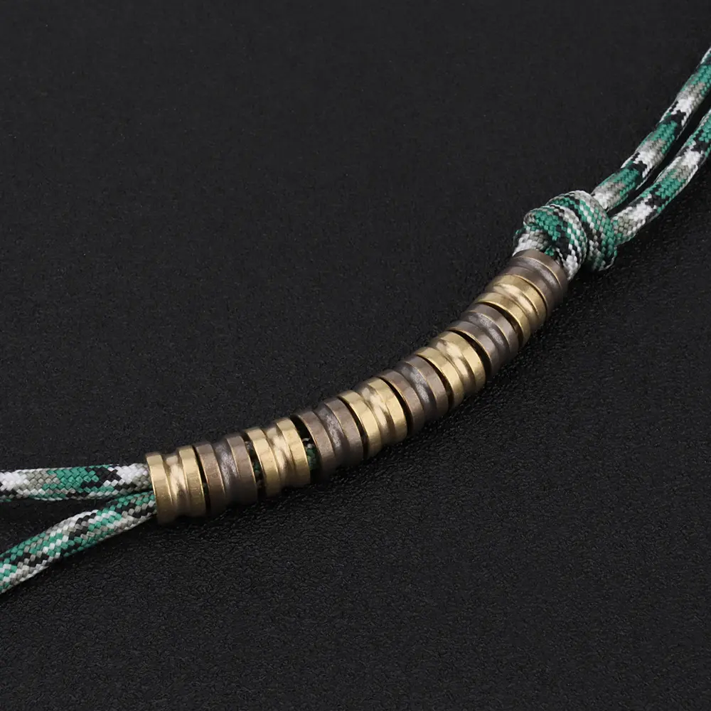 5pcs Brass Paracord Beads Umbrella Rope Pendant DIY Keychain Bracelet Knife Bead