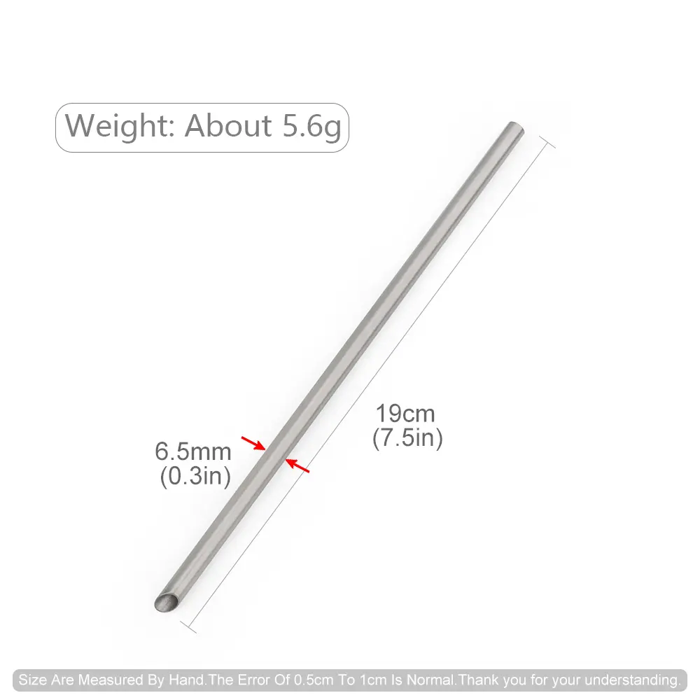 Portable Titanium Alloy Drink Straw Tableware Travel Milk Tea Outdoor Straws