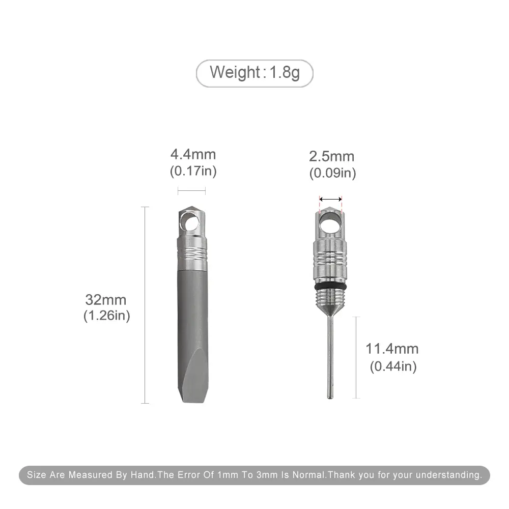 Small Titanium Alloy Card Removal Needle Keychain Pendant Mobile Phone Card Needle EDC Outdoor Tool