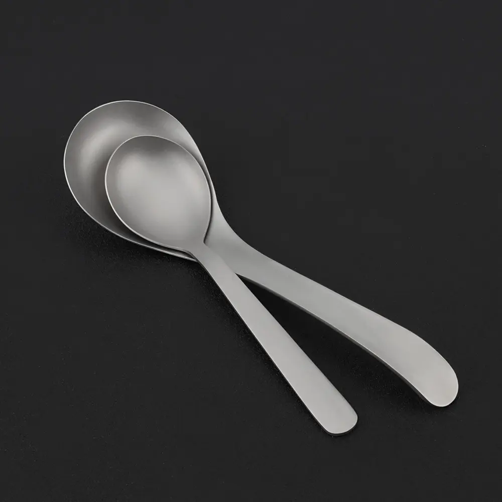 Titanium Alloy Soup Spoon Outdoor Camping Food Spoon Lightweight Portable Picnic Tableware