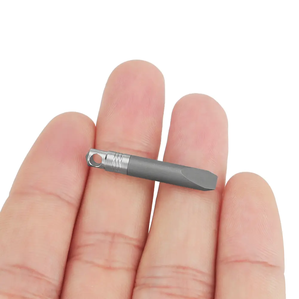 Small Titanium Alloy Card Removal Needle Keychain Pendant Mobile Phone Card Needle EDC Outdoor Tool