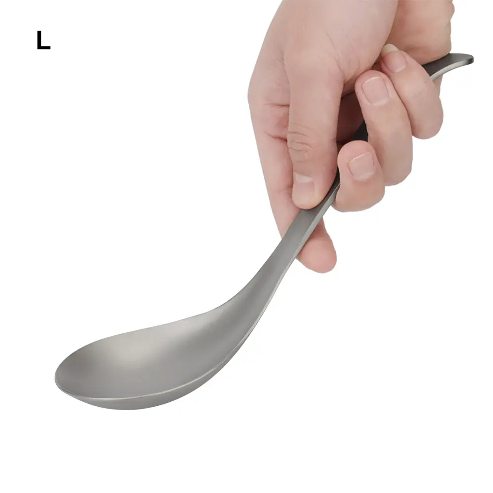 Titanium Alloy Soup Spoon Outdoor Camping Food Spoon Lightweight Portable Picnic Tableware