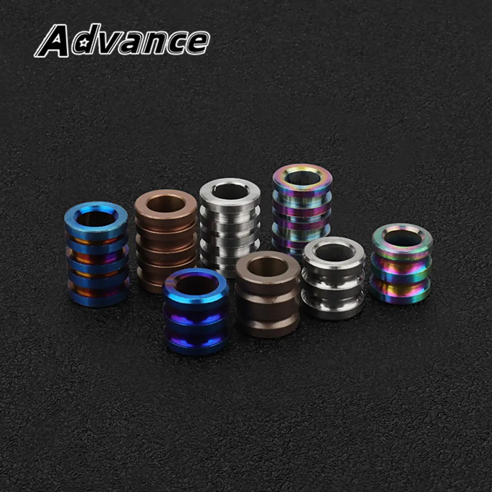 DIY Titanium Alloy Bead Rope EDC Paracord Bead Pendant Outdoor Gadgets Keychain Decorative Accessories