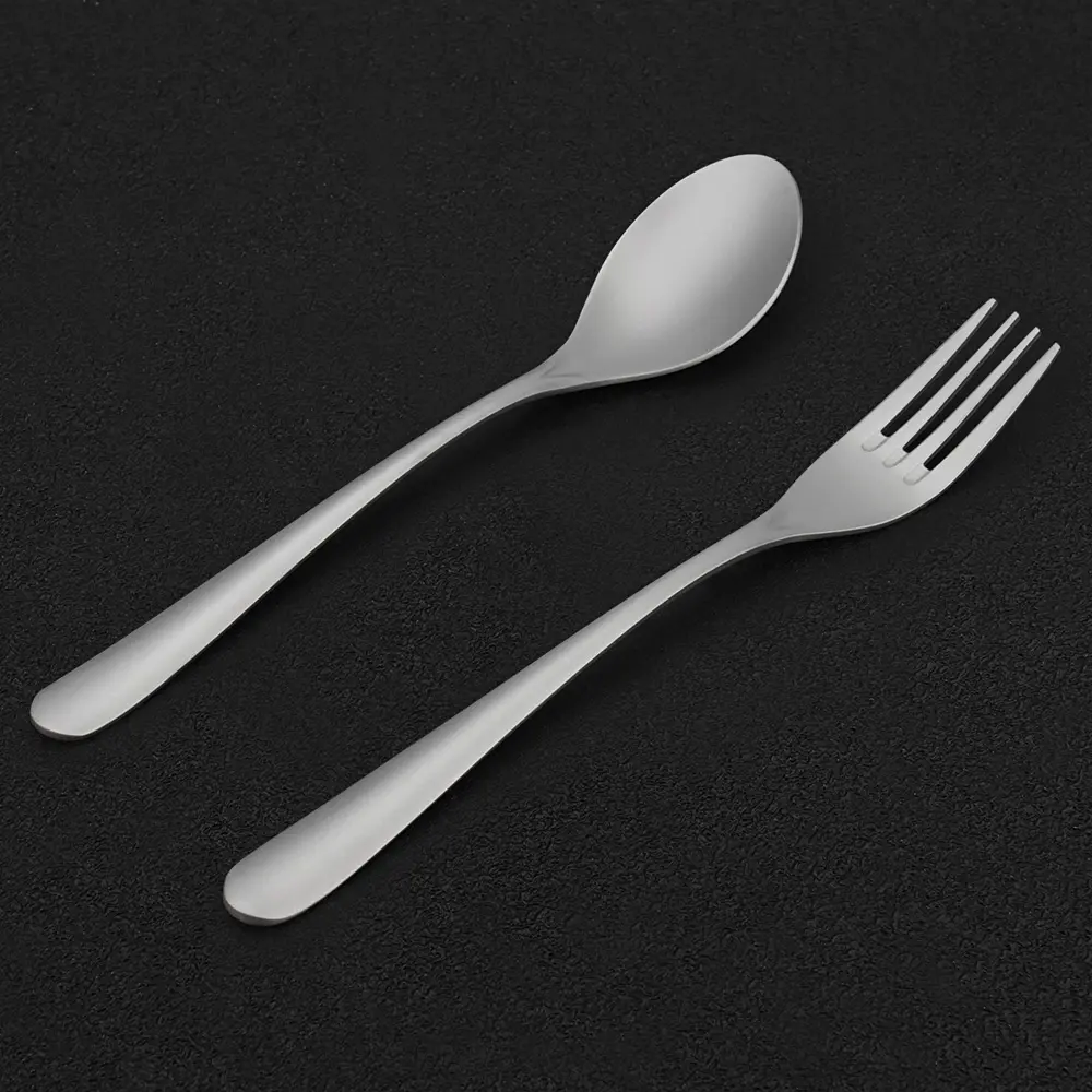 Portable Titanium Alloy Fork Spoon Outdoor Camping Tableware Fork Travel Supplies Gift