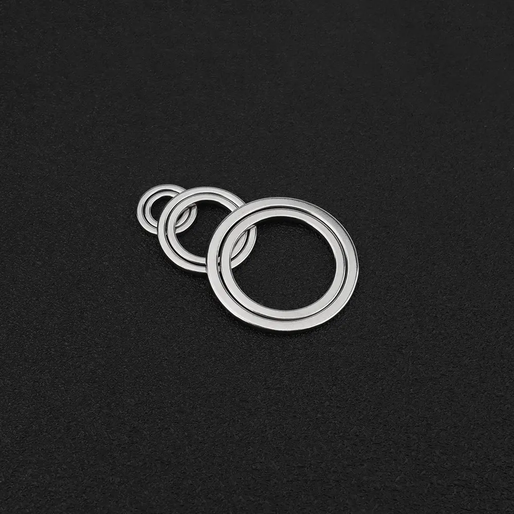 2PCS Titanium Key Ring Keychain Connecting Accessories Outdoor Small Tool