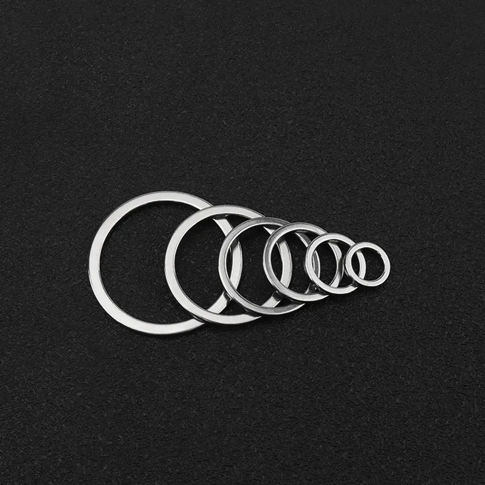 2PCS Titanium Key Ring Keychain Connecting Accessories Outdoor Small Tool