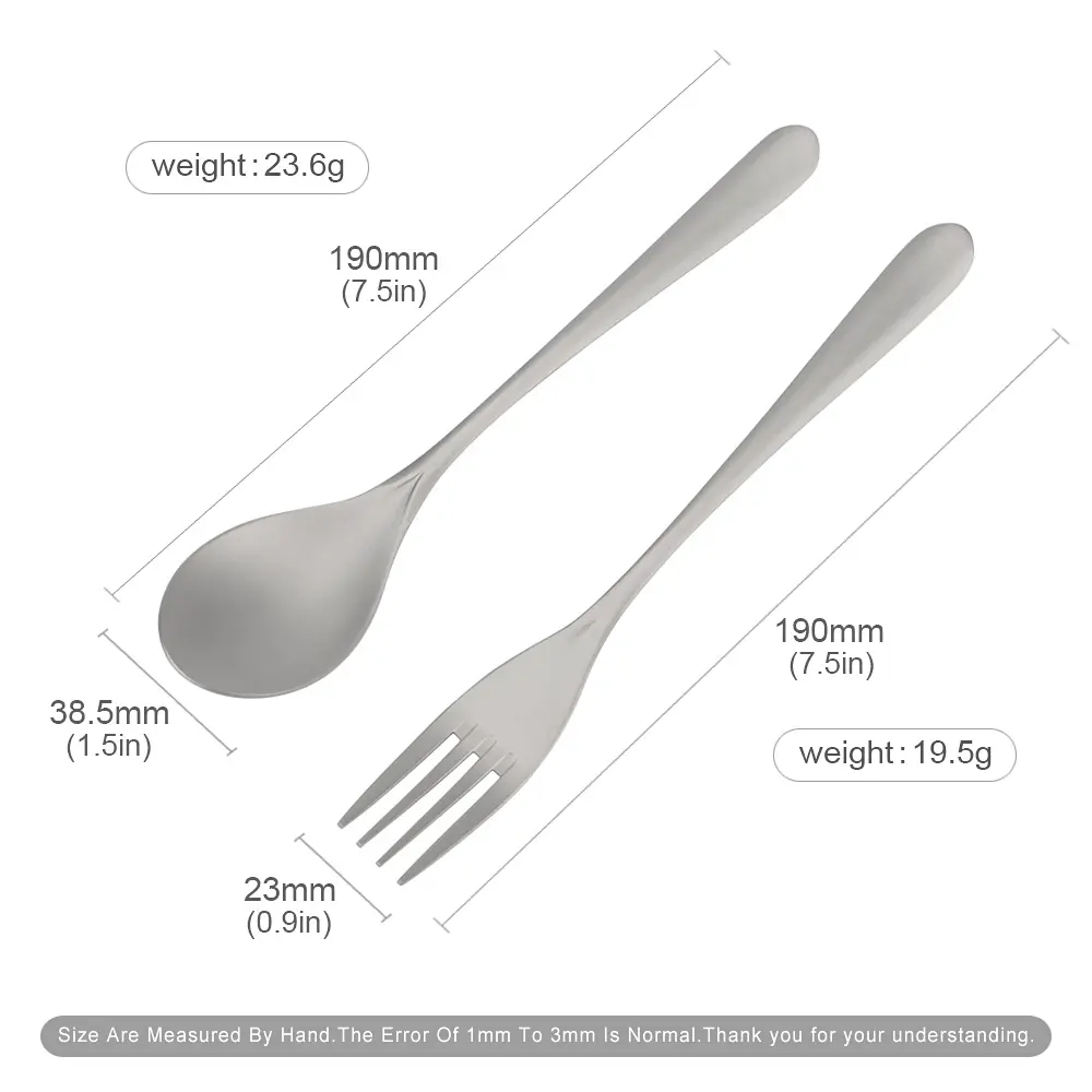 Portable Titanium Alloy Fork Spoon Outdoor Camping Tableware Fork Travel Supplies Gift