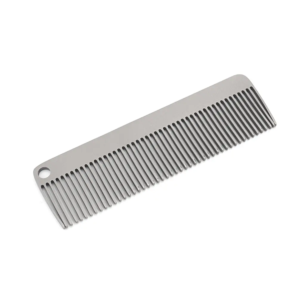Small Titanium Alloy Comb Portable Combs Camping Keychain Accessories Outdoor Small Tool