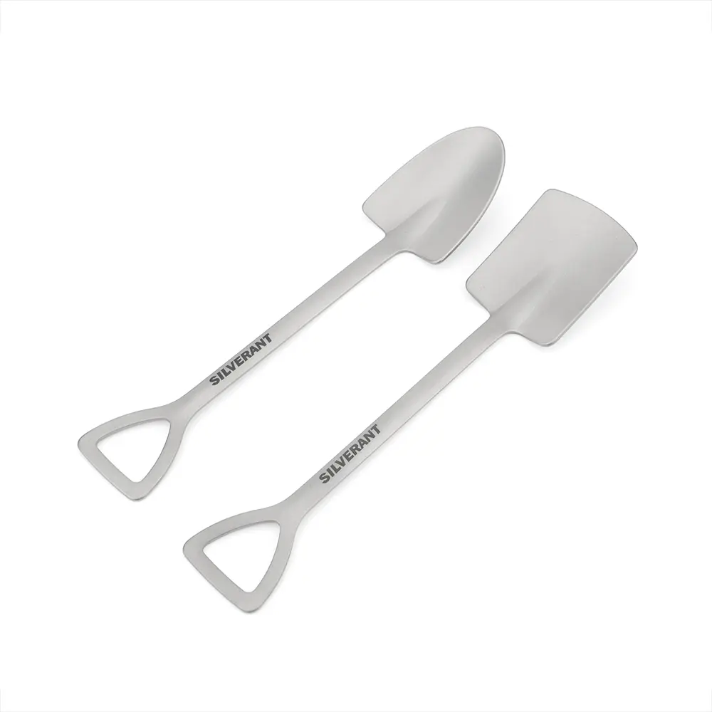Titanium Alloy Shovel Shape Spoon Watermelon Food Soup Scoop Outdoor Cutlery Utensil Camping Tableware