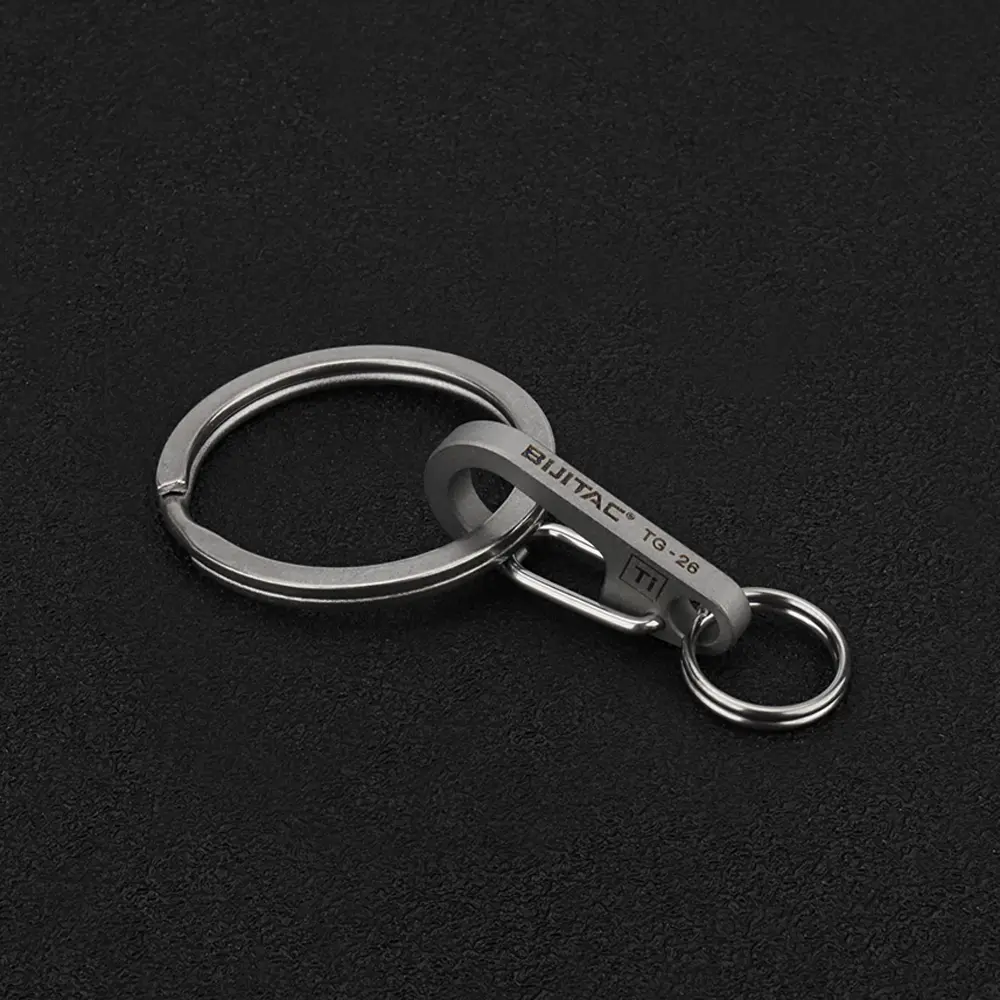 10pcs 18mm/30mm Titanium Alloy Key Ring Keychain Outdoor Tool EDC Buckle Accessories
