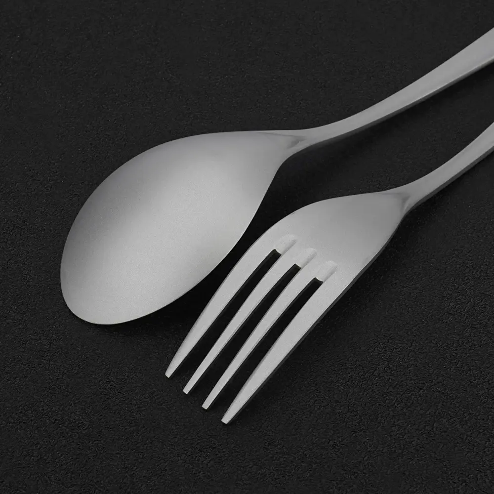 Portable Titanium Alloy Fork Spoon Outdoor Camping Tableware Fork Travel Supplies Gift
