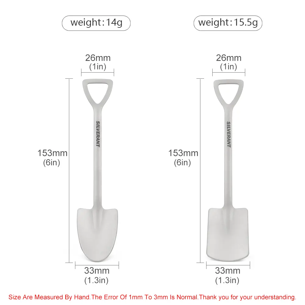 Titanium Alloy Shovel Shape Spoon Watermelon Food Soup Scoop Outdoor Cutlery Utensil Camping Tableware