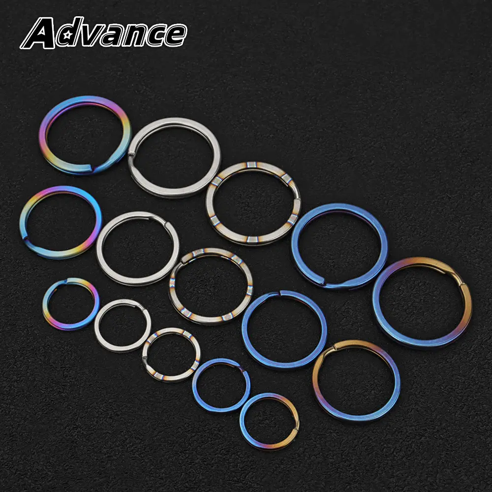 3pcs Basic Big Ring Titanium Alloy Keyring Outdoor Small Tool Keychain Accessories