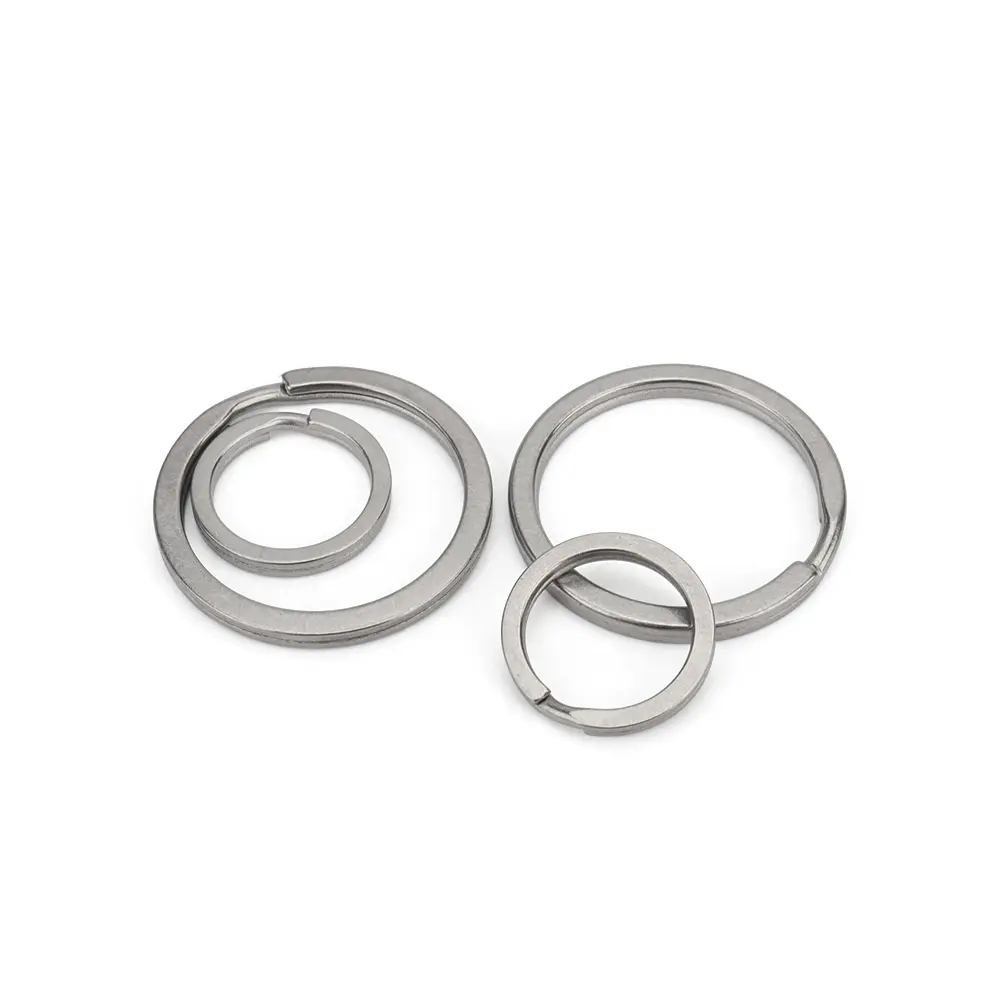 10pcs 18mm/30mm Titanium Alloy Key Ring Keychain Outdoor Tool EDC Buckle Accessories