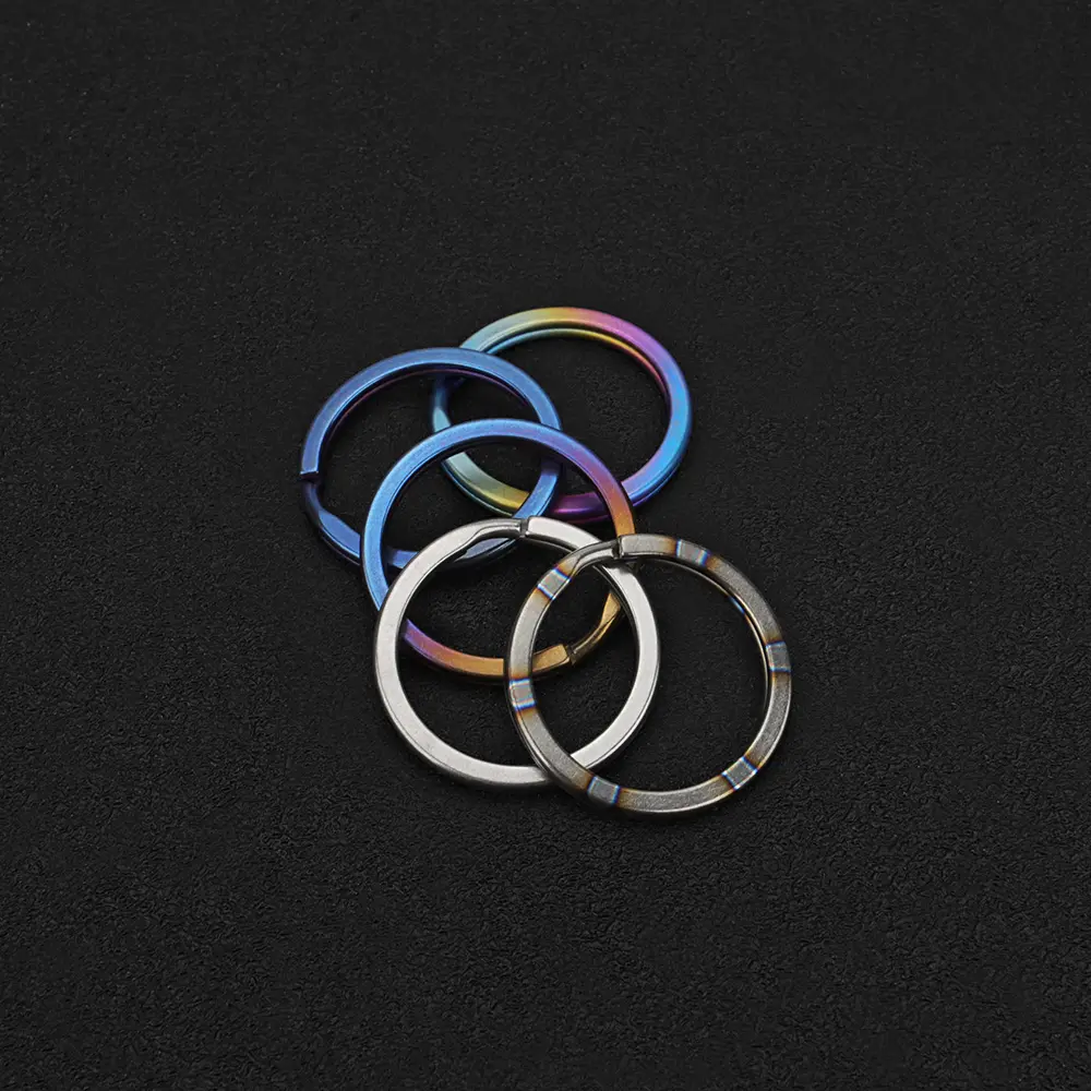 3pcs Basic Big Ring Titanium Alloy Keyring Outdoor Small Tool Keychain Accessories