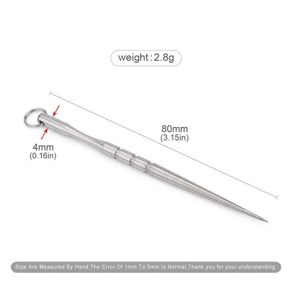 1pc Titanium Alloy Toothpick Fruit Fork Key Chain Accessories Toothpick Portable Outdoor EDC Tool