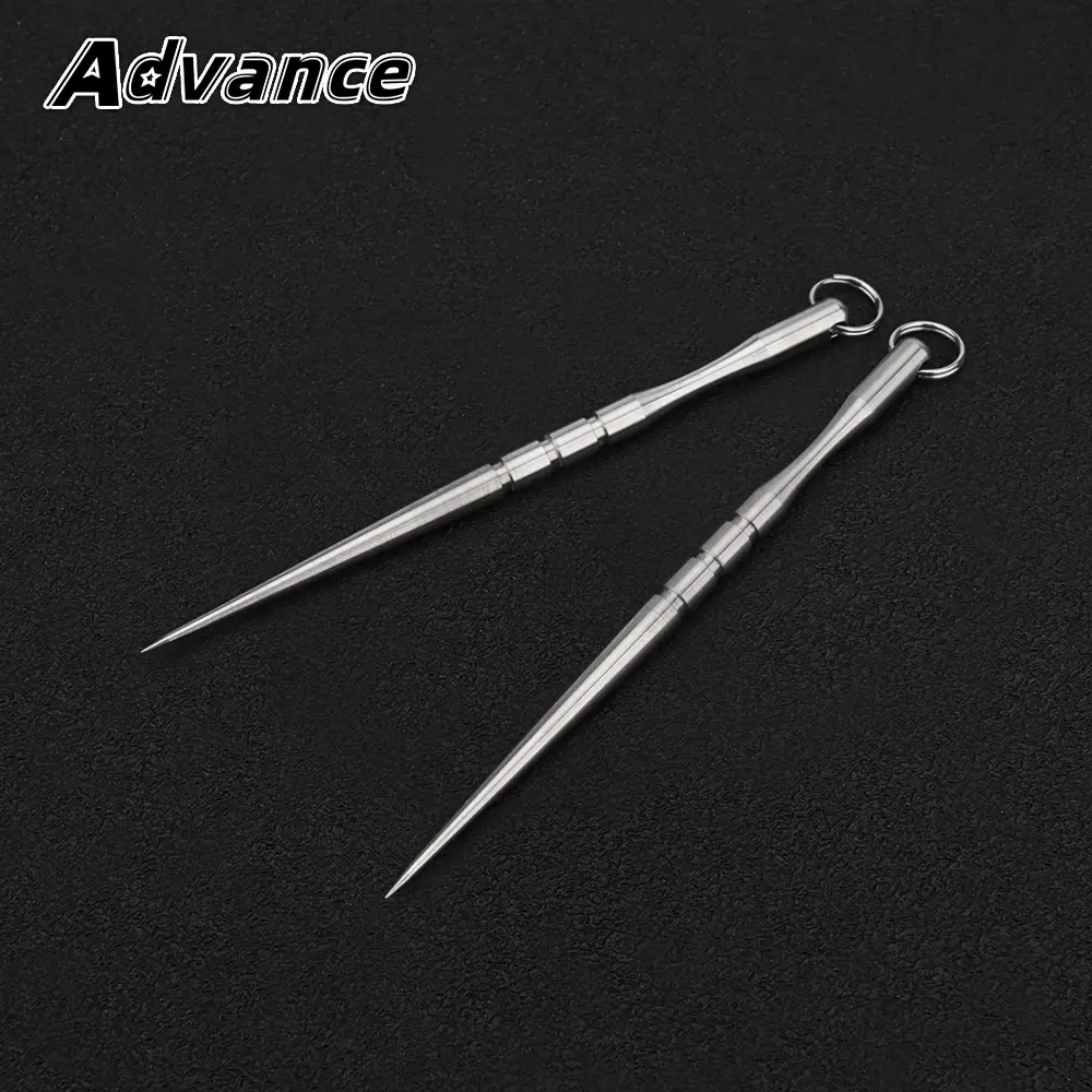 1pc Titanium Alloy Toothpick Fruit Fork Key Chain Accessories Toothpick Portable Outdoor EDC Tool